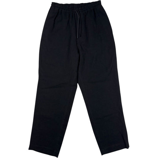 Twill Stretch Tapered Pants Black Polyester Blend