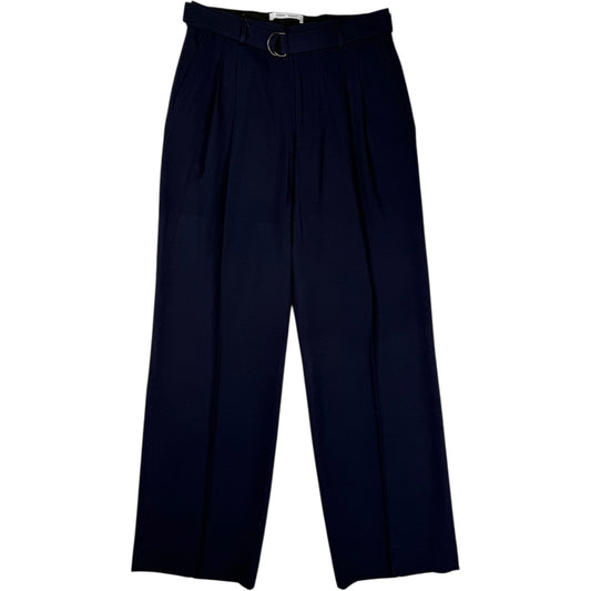 Omari Belted Trouser Wool Navy