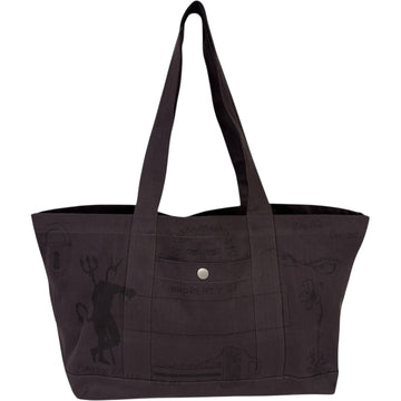 Utility Tote Printed Drawings Earthtone Purple