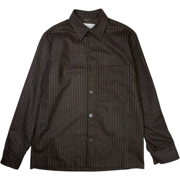 Freddy Overshirt Brown Stripe Wool Blend