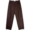 Pocket Pleat Pant Brown Wool