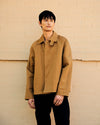 Short Raglan Coat Dark Sand