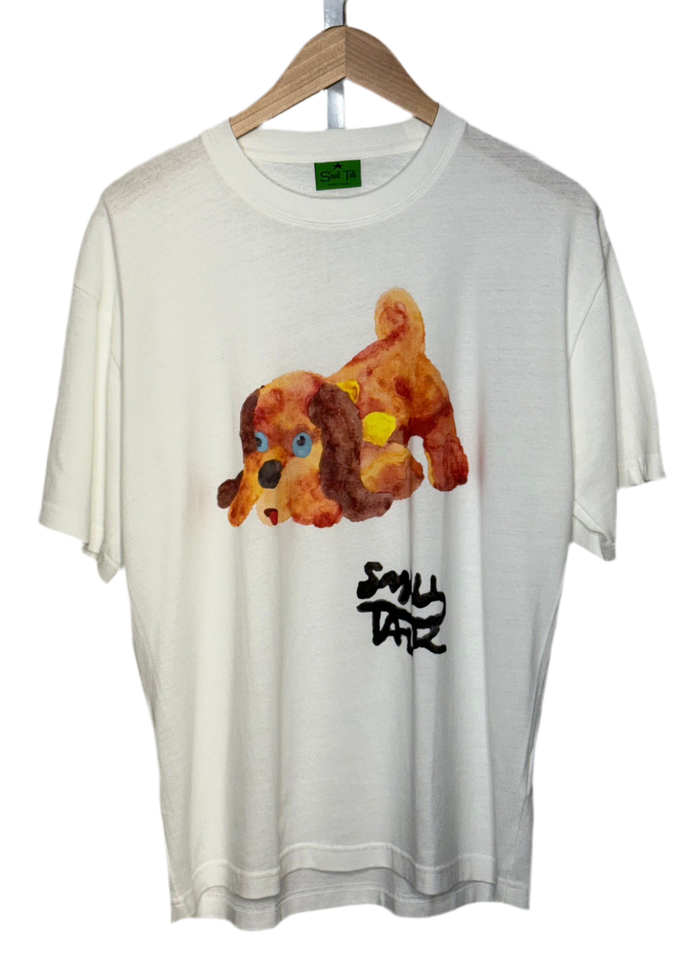 【CPGN STUDIO】HAPPY PUPPY Short Sleeve T-shirt Unisex Vintage Puppy Seven Graphic Print Cotton Short Sleeve