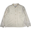 Small Talk Studio x Cueva Collaboration Custom Raw Hem Overshirt White
