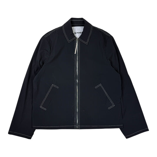 Simo Jacket Dark Blue Cotton Blend