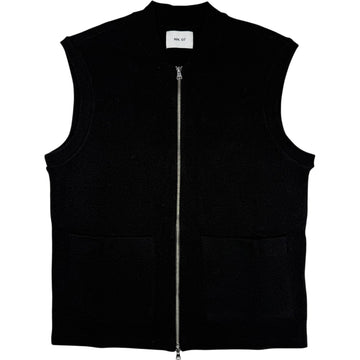 Boiled Wool Black Vest