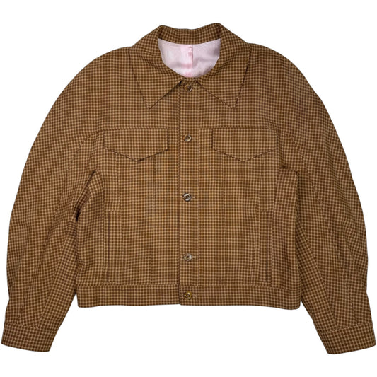 Matthieu Jacket Fine Check Tan