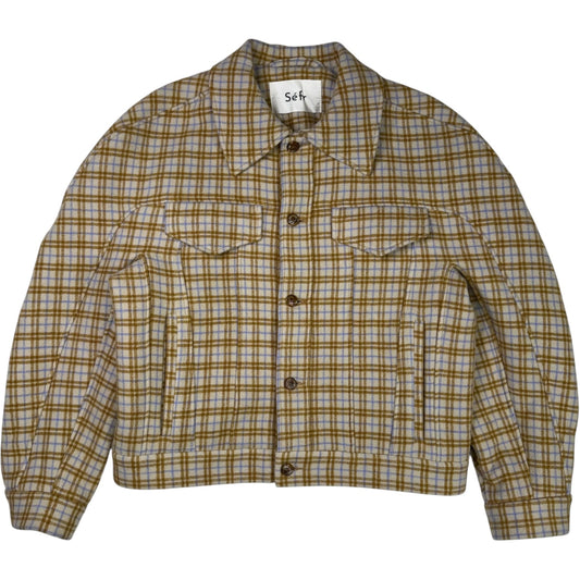 Matthieu Jacket Felted Dune Check