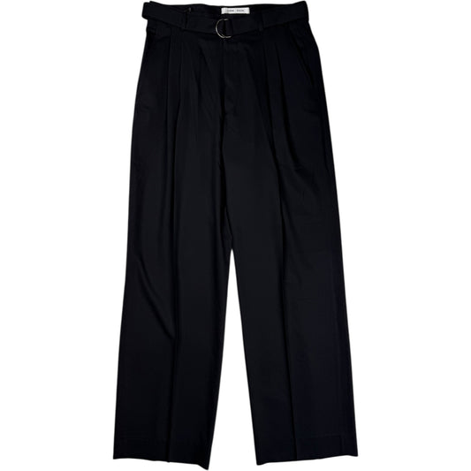 Omari Belted Trouser Wool Black