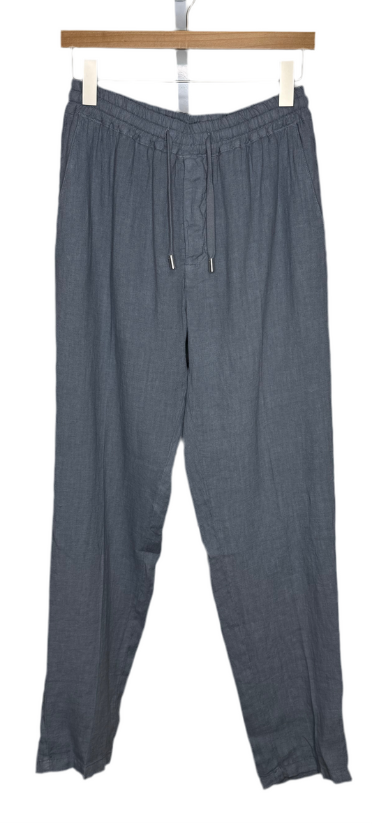 Mattia Straight Leg Pant Linen Light Blue