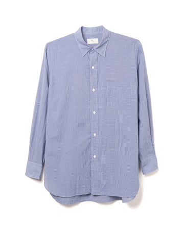 Twist Voile Shirt Cotton Sax