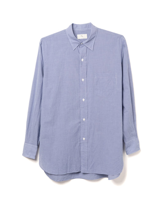 Twist Voile Shirt Cotton Sax