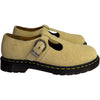 T-Bar Suede Mary Janes Yellow