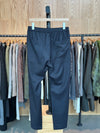 Trousers Elastic Waist Bativoga Navy Virgin Wool