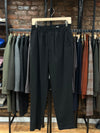 Poly Rayon Twill Tapered Easy Pants Black
