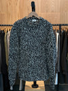 Black and White Chunky Sweater Wool Blend