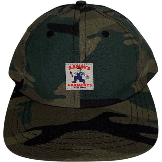 6-Panel Logo Snapback Woodland Camo 8oz Twill