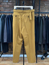 Omari Belted Trouser Lightweight Wool Mustard