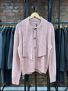 Seth Scarf Cardigan Merino Wool Blush