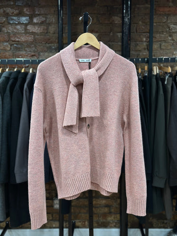 Seth Scarf Cardigan Merino Wool Blush