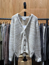 Rome Knitted Cardigan Brown Cream