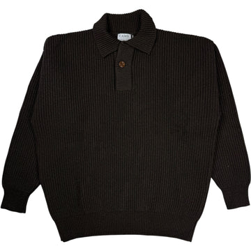 Billy Knit Polo Pullover Brown