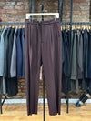 Omari Belted Trouser Lightweight Wool Burgandy