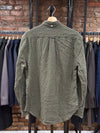 One Pocket Green Brushed Button Front Shirt