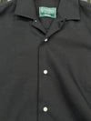 Black Camp Collar Button Front Shirt