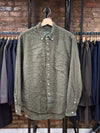 One Pocket Green Brushed Button Front Shirt