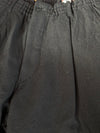 Serge Tumbler Single Pleated Wide Easy Pants Black Wool