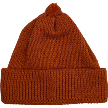 Bobble Hat Wool Blend Orange