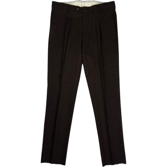 Brown Tweed Straight Leg Trouser