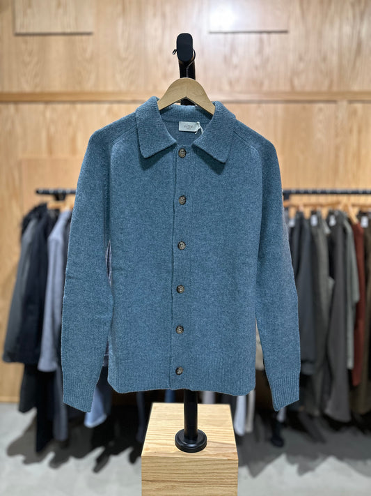 Button Front Knit Cardigan Light Blue