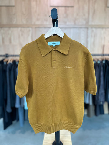 Wash Knit Polo Organic Cotton Mahogany