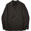 Double Breasted Blazer Ink Black Linen Silk