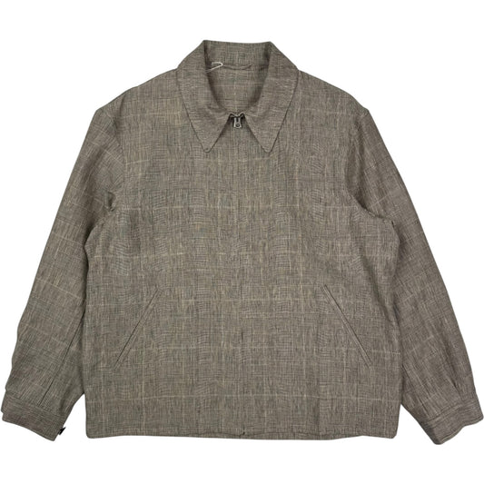 Fly Linen Mohair Blouson Glen Plaid