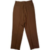 Shoecut Slack Brown Linen Silk