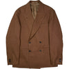 Double Breasted Blazer Brown Linen Silk