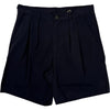 Lapa Relaxed Pleated Shorts Dark Navy Canvas