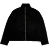 Shrunken Full Zip Black Athletic Rib