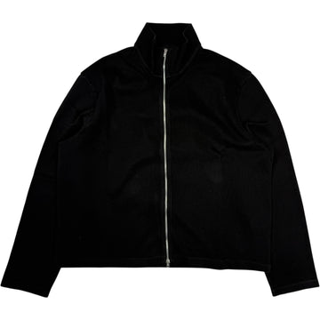 Shrunken Full Zip Black Athletic Rib