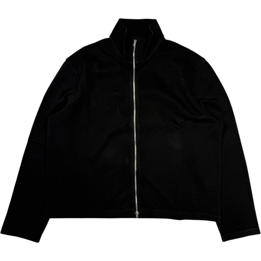 Shrunken Full Zip Black Athletic Rib