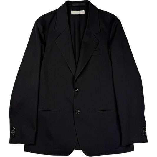 Unconstructed Ceremony Blazer Coarse Black Garbadine
