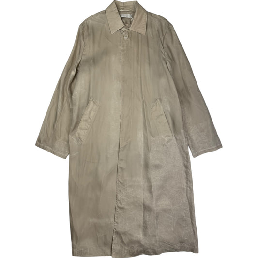 Cloak Carcoat Ghost Grey Wax Dipped Cupro
