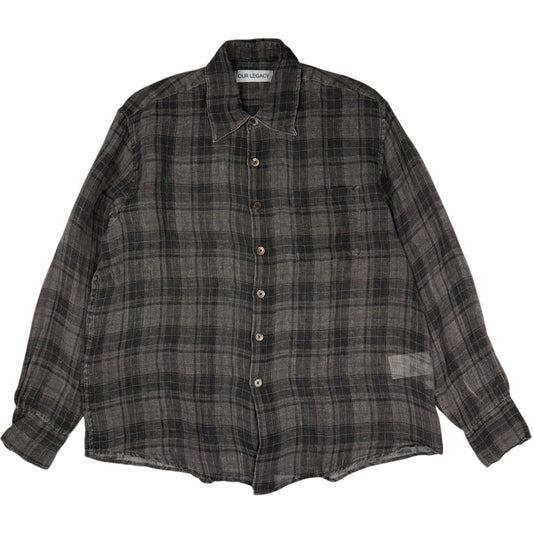 Above Shirt Penumbra Check Sheercoat Linen