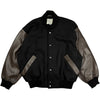 Alph Jacket Leather Melton Wool Black Cocoa