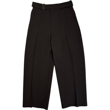 Vital Belted Trouser Black Grape Wool Nylon