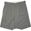 Double Pleat Wool Short Grey