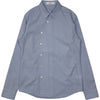 Asymmetrical Light Blue Button Front Shirt
